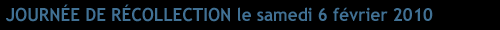 Journ&eacute;e de Recollection de Car&ecirc;me