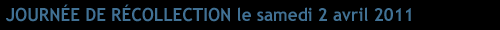 Journ&eacute;e de Recollection de Car&ecirc;me